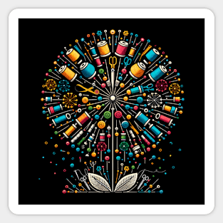 Sewing Dandelion Flower Quilting Using Sticker